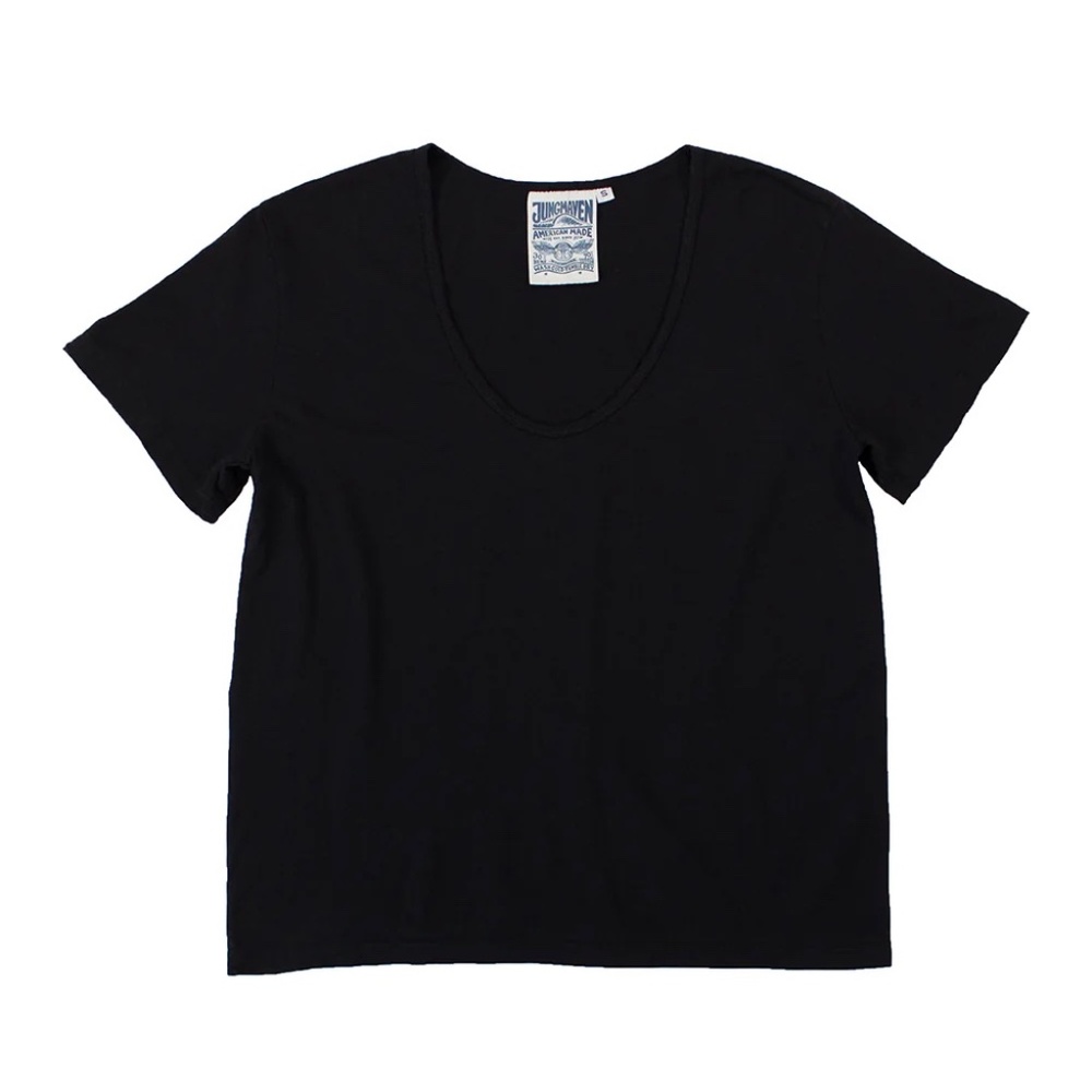 Jungmaven Scoop Neck Black, Medium